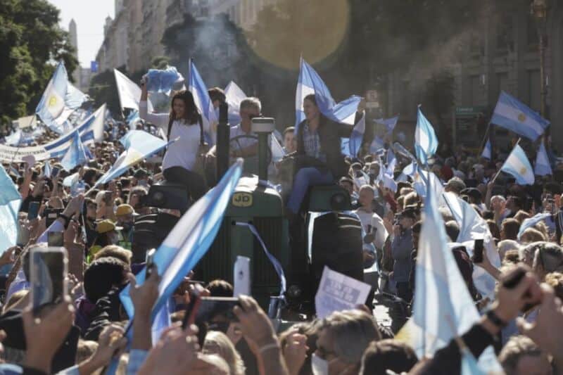 Productores agropecuarios se movilizaron en Plaza de Mayo