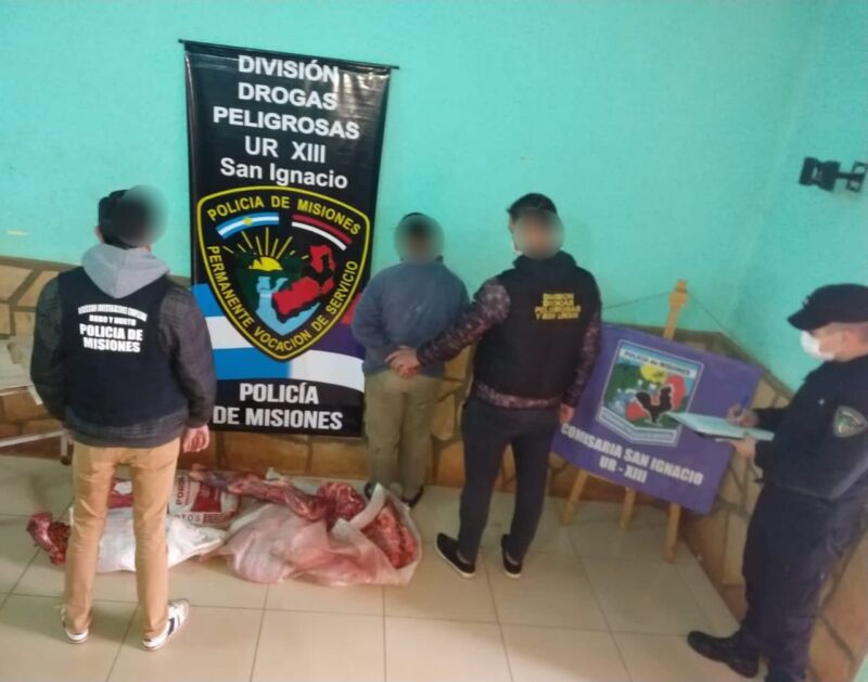 Presunto “cuatrero” fue detenido en San Ignacio: secuestraron carne y elementos de faenada clandestina