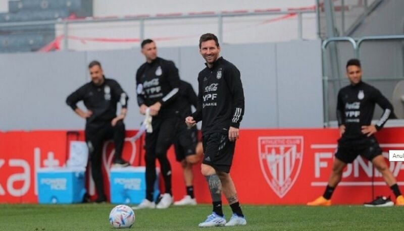 Argentina se entrenó por segunda en Bilbao pensando en la final ante Italia