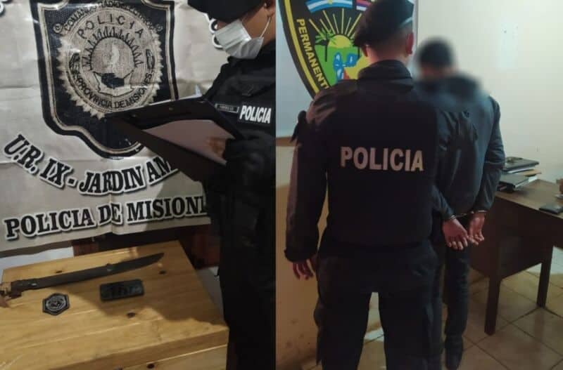 Jardín América: intentó agredir a su ex pareja con un machete y quedó detenido