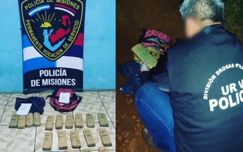 Incautaron marihuana valuada en unos $6 millones en la Aldea Fortín Mbororé de Iguazú