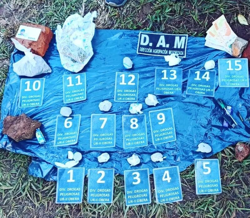 Oberá: sorprendieron a un joven con envoltorios de marihuana