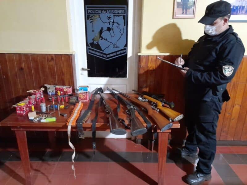 Guaraní: decomisaron un arsenal de armas y municiones en una vivienda