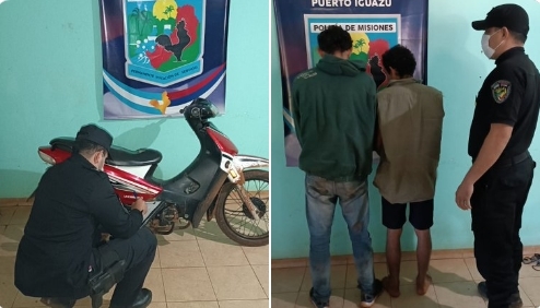 Iguazú: detuvieron a dos jóvenes por el robo y posterior venta de una moto