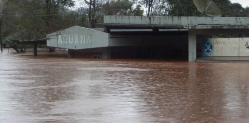 Puerto Mauá, la ciudad brasileña fronteriza con Misiones afectada fuertemente por la inundación