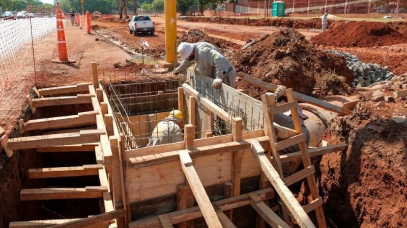 La calle Humberto Pérez está cortada en su intersección con Quaranta por obras
