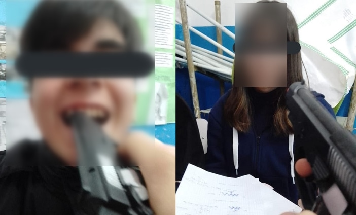 Escándalo: adolescente llevó un arma a la escuela y simuló fusilar a sus compañeros