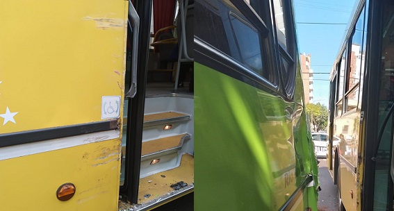 Choque entre dos colectivos dejó a varios pasajeros lesionados en Posadas