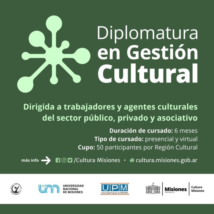Unos 250 trabajadores de la Cultura misionera iniciarán la Diplomatura en Gestión Cultural 1 2 - flyer - 1