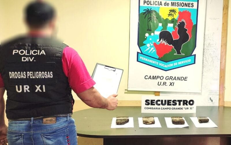 Campo Grande: secuestraron marihuana escondida a la vera de la ruta 8