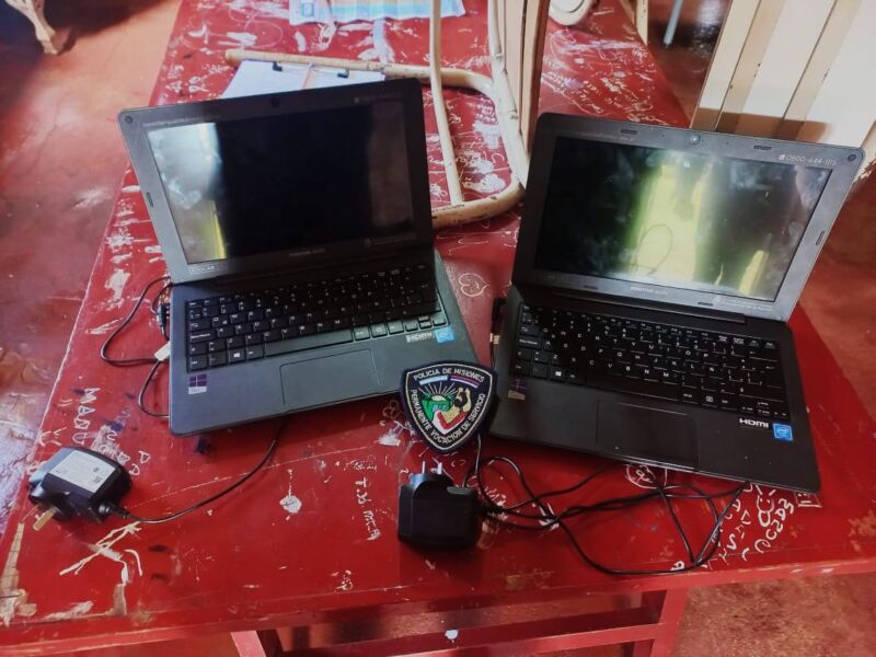 Recuperaron dos notebooks que fueron robadas de una escuela de 25 de Mayo