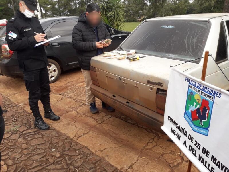 Terminó preso tras evadir un control policial