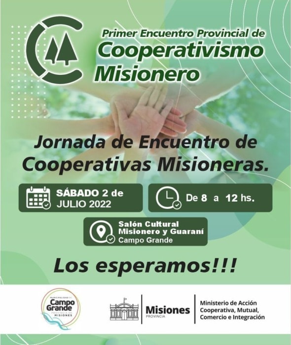 Campo Grande será sede del Primer Encuentro Provincial del Cooperativismo Misionero