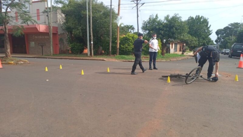 Ciclista fue atropellado por motociclista que se dio a la fuga