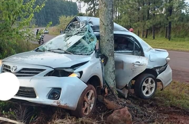 San Vicente: un automovilista falleció al despistar e impactar contra un árbol