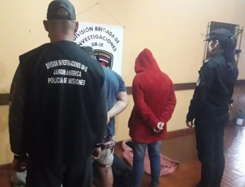 Capturaron a una pareja por agredir y robar a un hombre en Jardín América