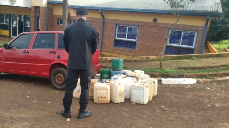 Retuvieron preventivamente a un automovilista que transportaba combustible de manera irregular en Wanda