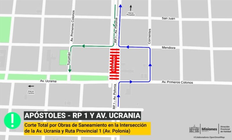 Apóstoles: está cortada la circulación en un tramo de la ruta provincial Nº 1 1 2 - esta cortada la circulacion 2 1 - 1