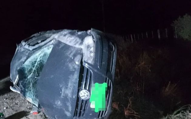 murió tras volcar con su auto