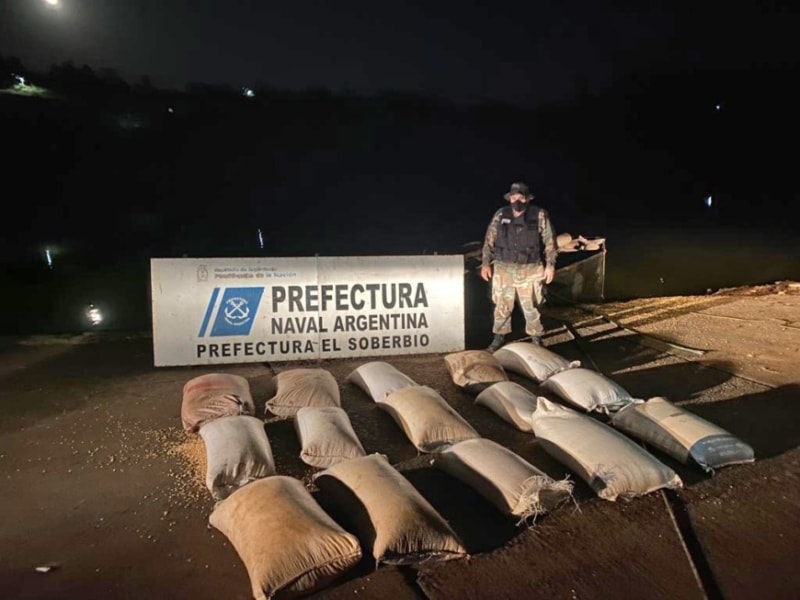 El Soberbio incautaron seis toneladas