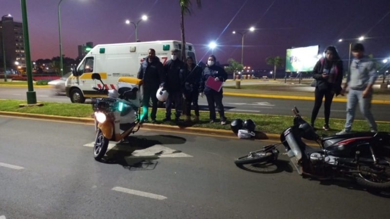 Las motoambulancias de Salud Pública debutaron en un siniestro vial
