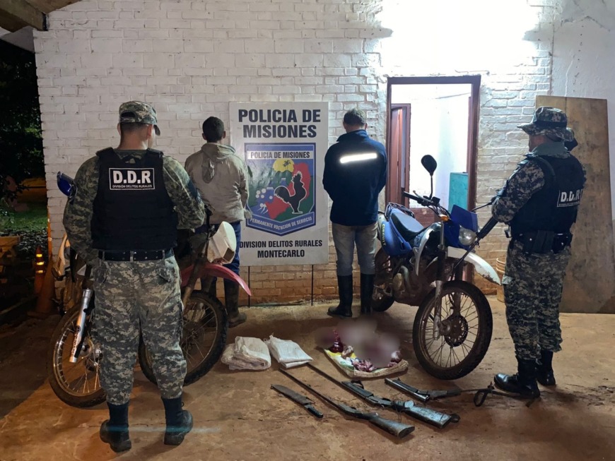 Capturaron a presuntos cazadores furtivos