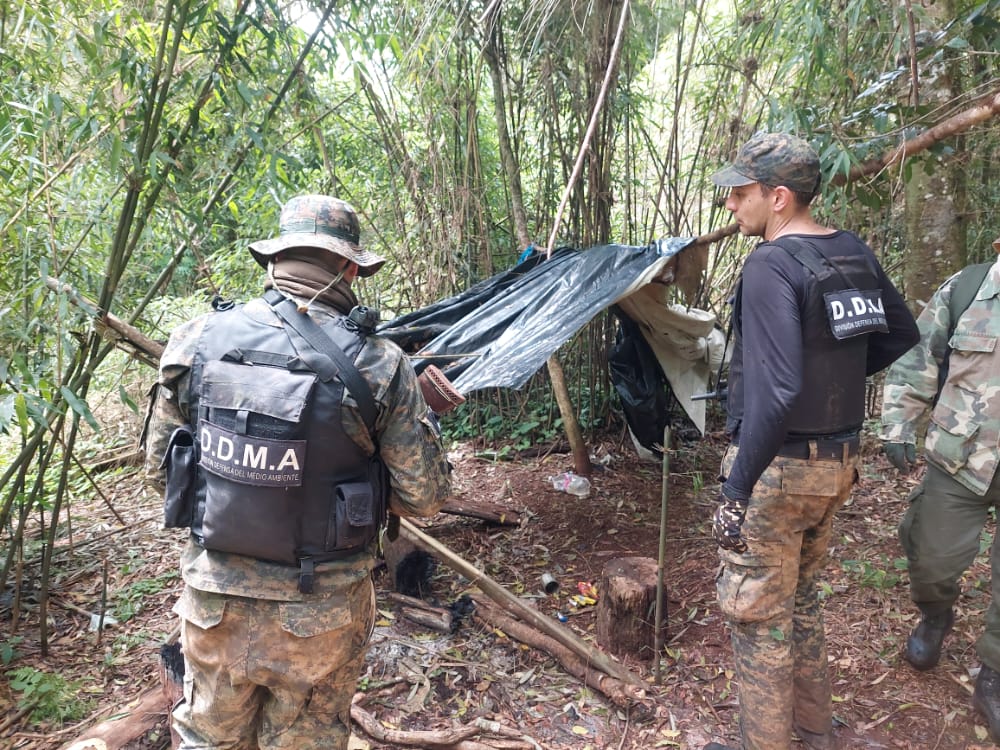 Desmantelaron campamentos de cazadores y detuvieron a siete personas en operativos rurales 3 6 - Desmantelaron campamentos 3 - 5