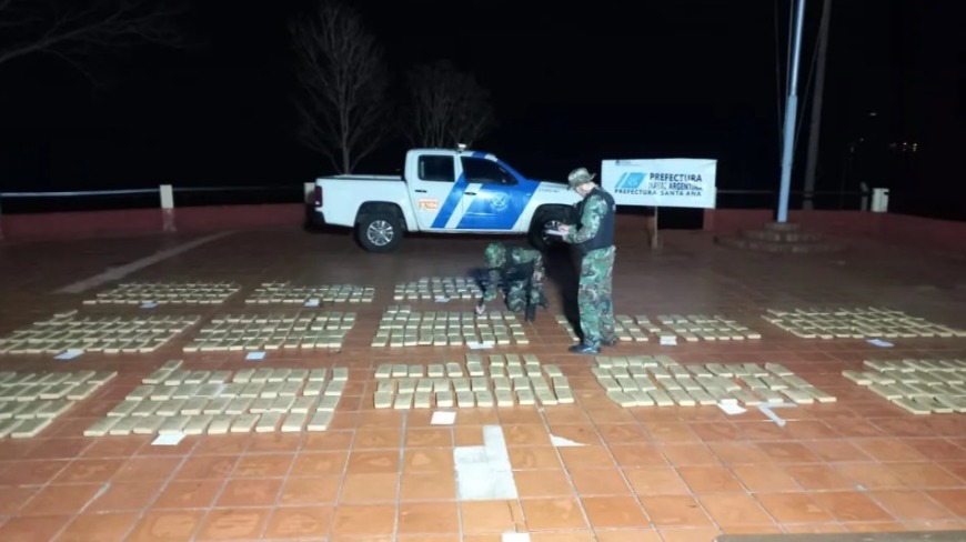 Prefectos incautaron marihuana valuada en más de $70 millones en Misiones y Formosa