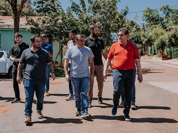 Herrera Ahuad recorrió obras en San Vicente y destacó la "transformación" de la localidad
