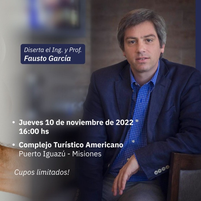 Fausto García disertará en Iguazú en el marco de un ciclo de charlas organizada por Silicon Misiones