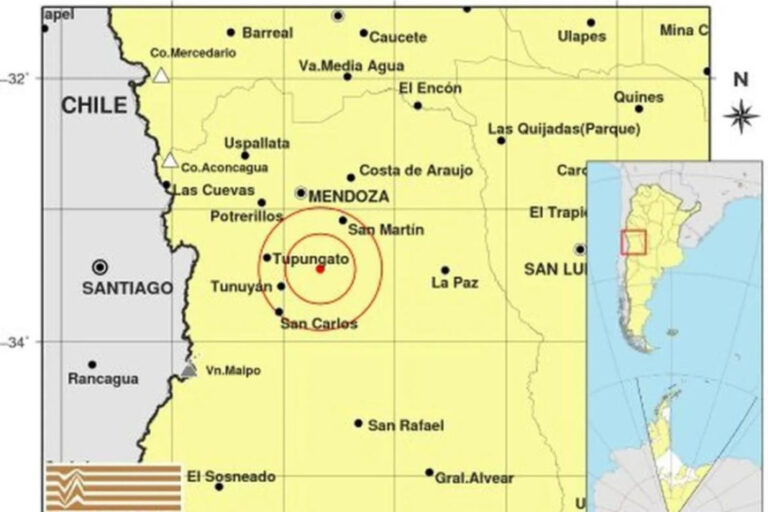 Mendoza sufrió un sismo de 5.4 grados y se sintió en Chile y Córdoba