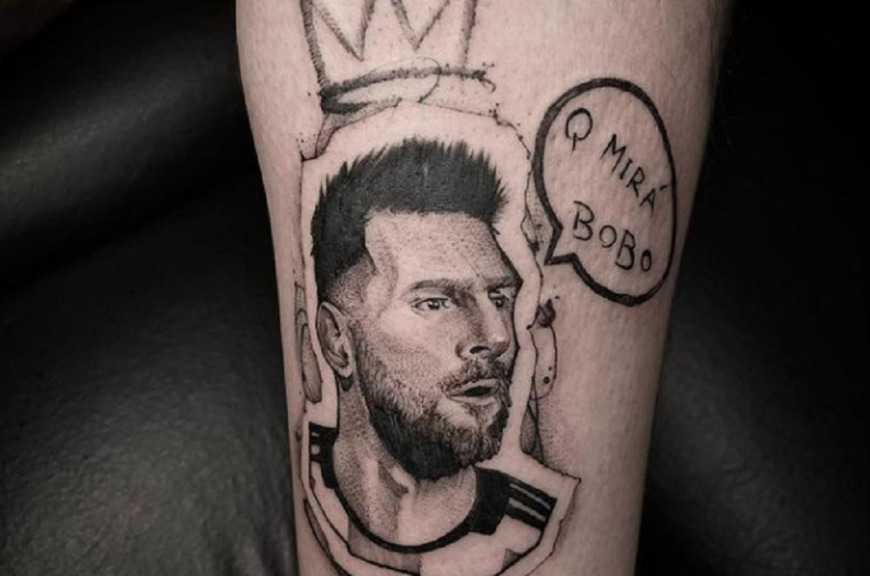 Argentino se tatuó la frase de Lionel Messi  y se volvió viral