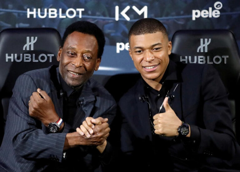Pelé felicitó a Mbappé : "Estoy feliz de verte rompiendo otro de mis récords en esta Copa"