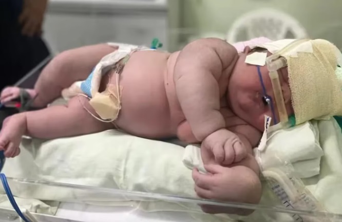 Nació un “superbebé” gigante de más de 7 kilos y 60 centrímetros de largo 1 2 - super bebe - 1