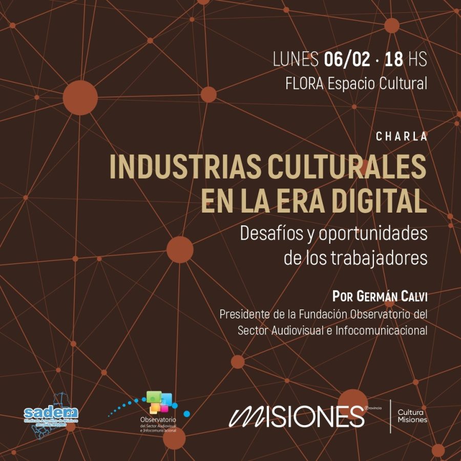 Proponen charla sobre los desafíos de las industrias culturales en la era digital