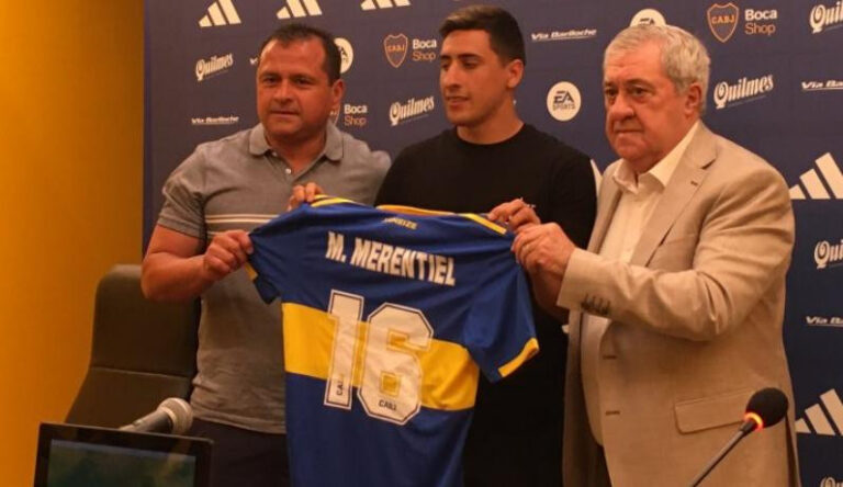 Boca presentó al uruguayo Merentiel