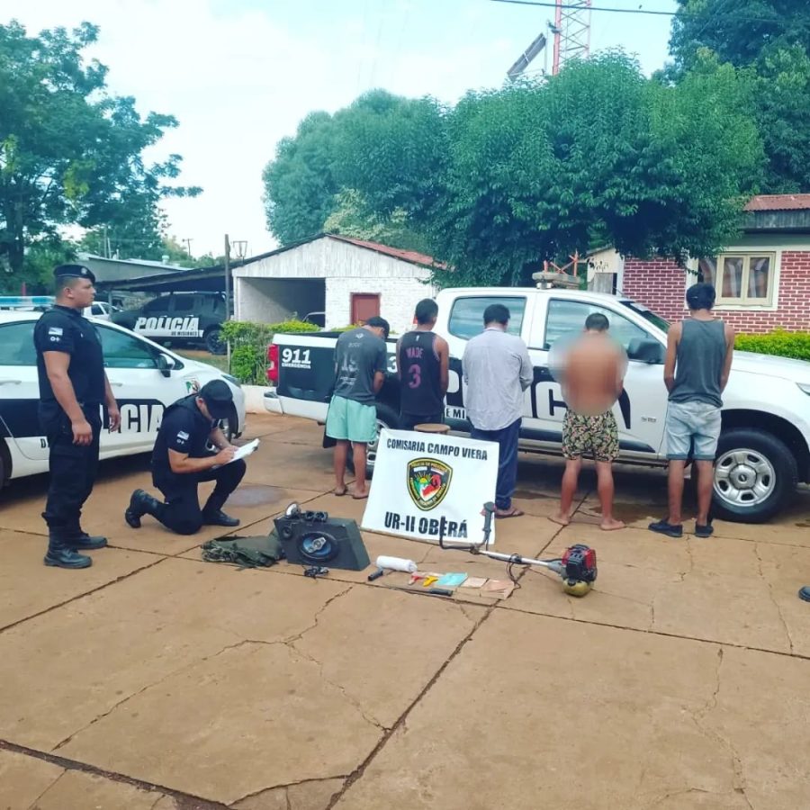 detenidos y elementos recuperados