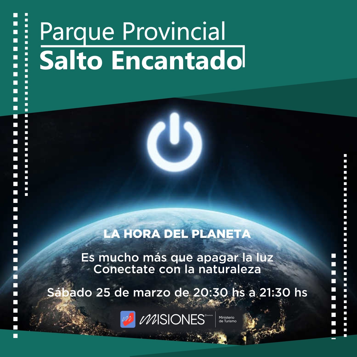 Los Parques Provinciales misioneros se suman a la Hora del Planeta