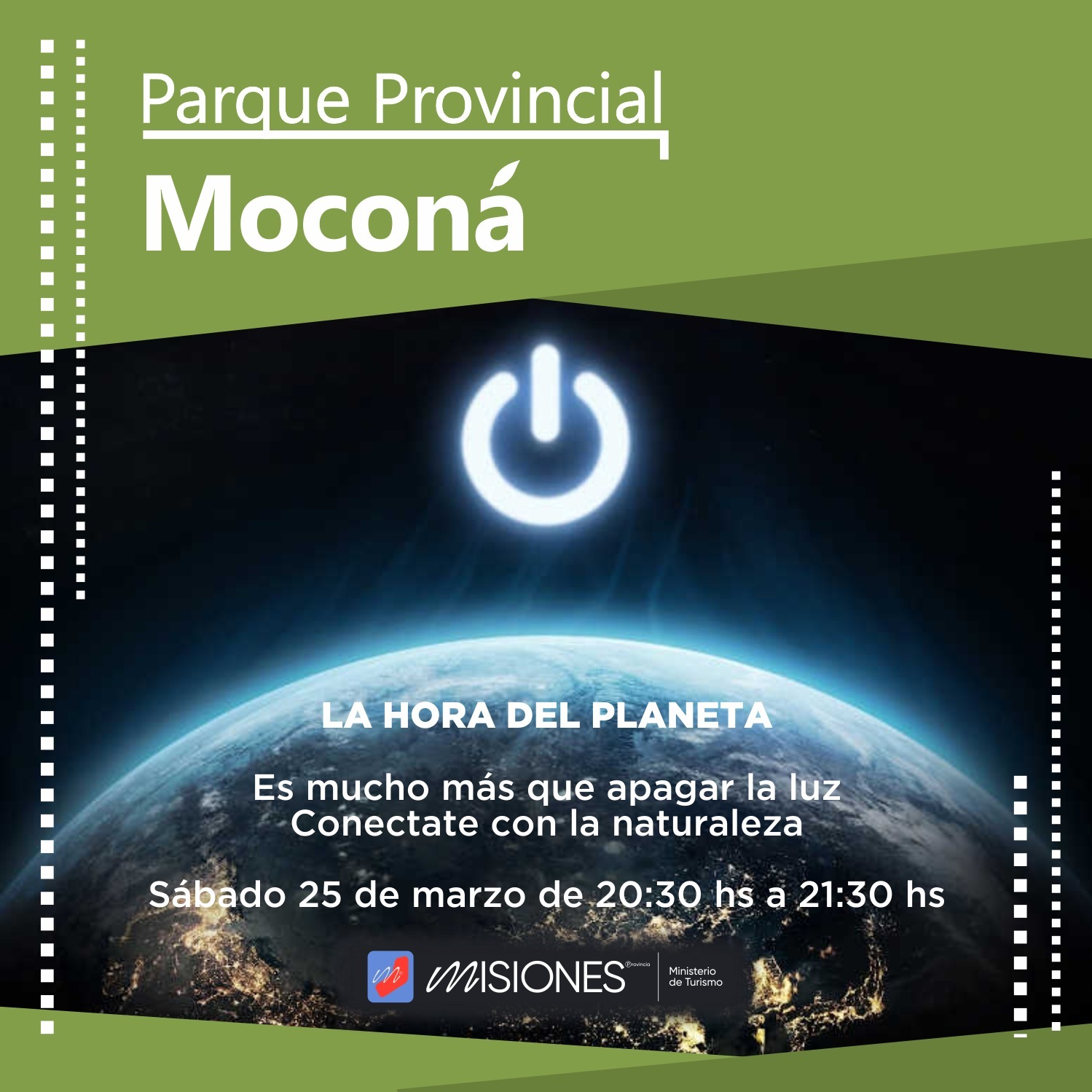 Los Parques Provinciales misioneros se suman a la Hora del Planeta