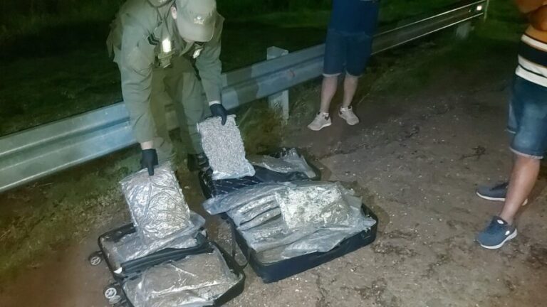 Corrientes: incautaron 37 kilos de marihuana en un micro que partió desde Oberá