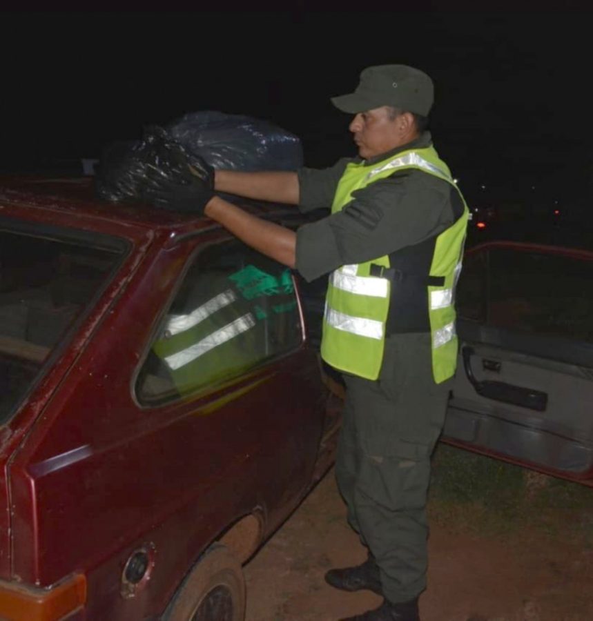 Secuestraron más de 10 kilos de marihuana que eran trasladados en un automóvil en la ruta 14