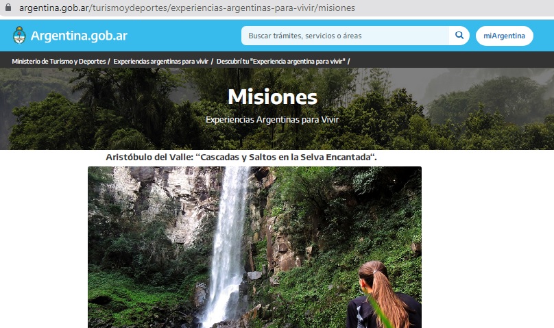 Misiones incorpora propuestas a “Experiencias Argentinas para vivir”