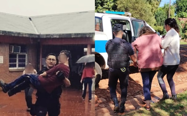 La Policía asistió a vecinos en situaciones de emergencia en diferentes localidades de Misiones