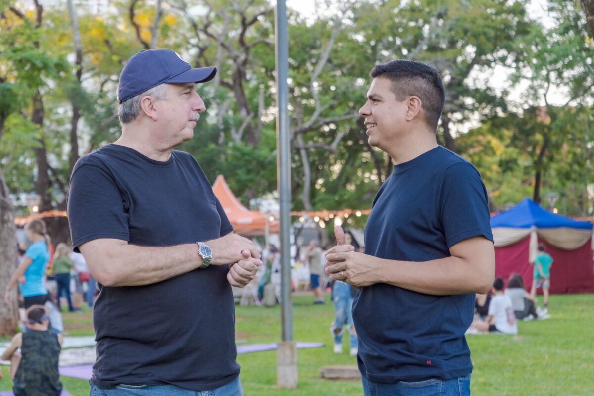 Meza y Passalacqua recorrieron la 3ra Feria Vida Saludable en el Parque Paraguayo de Posadas