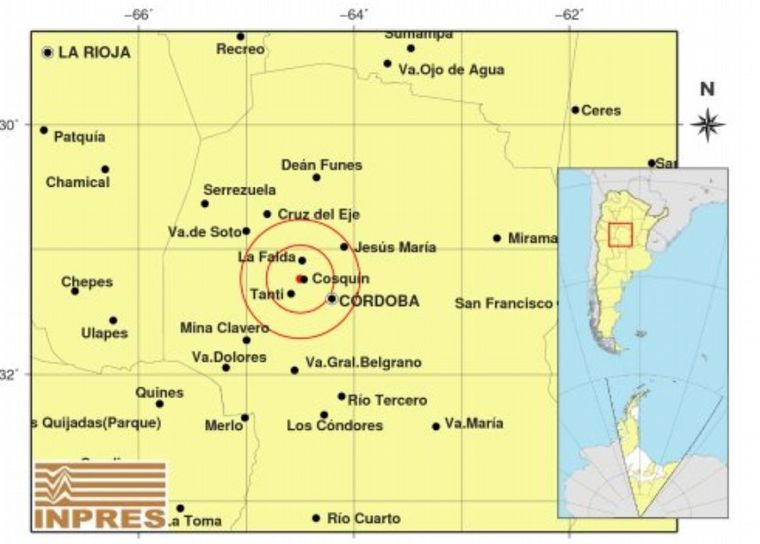 Córdoba tembló por un sismo de 3,1 grados
