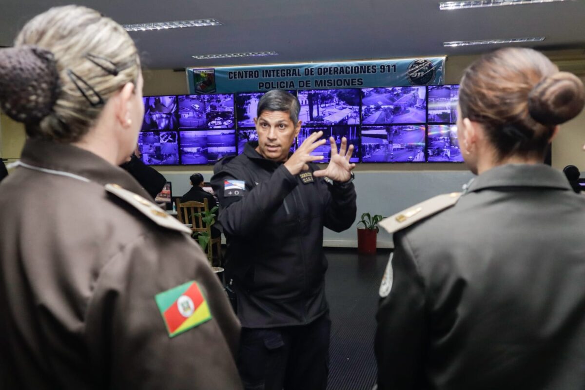 Brigada Militar brasilera de visita para conocer el funcionamiento de la fuerza provincial e intercambiar experiencias
