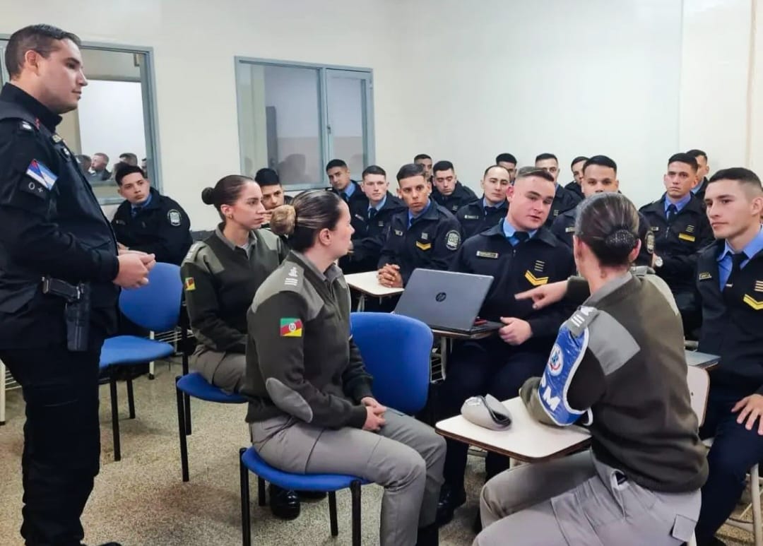 Brigada Militar brasilera de visita para conocer el funcionamiento de la fuerza provincial e intercambiar experiencias