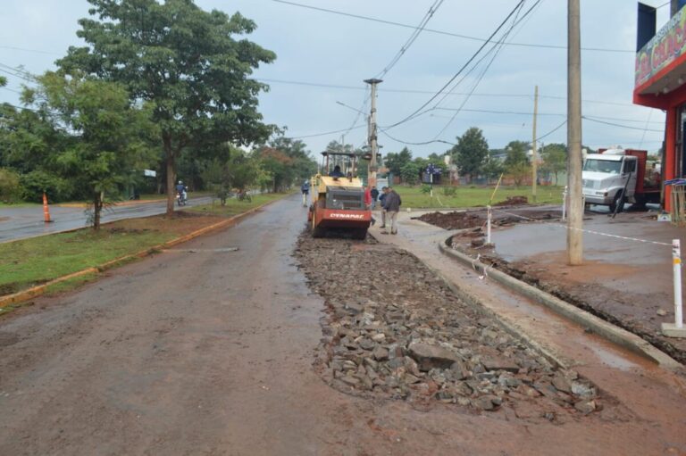 Concretan obras de asfalto sobre la avenida Juan José Paso de Posadas
