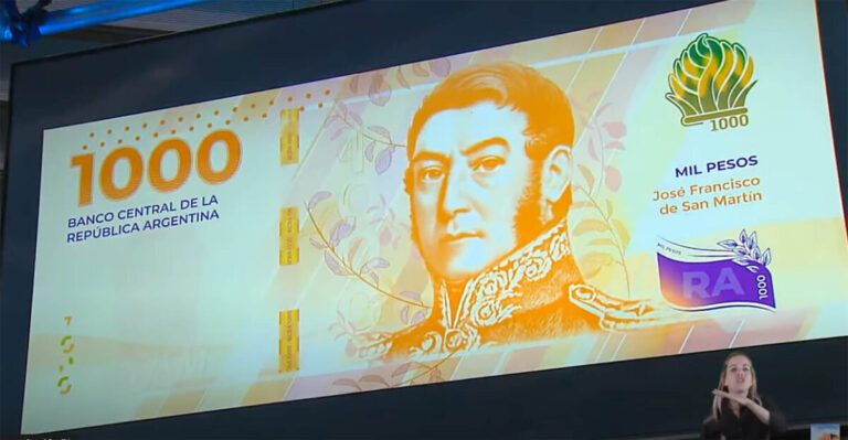 El Banco Central confirmó que la imagen de San Martín  estará en los billetes de 1.000 pesos