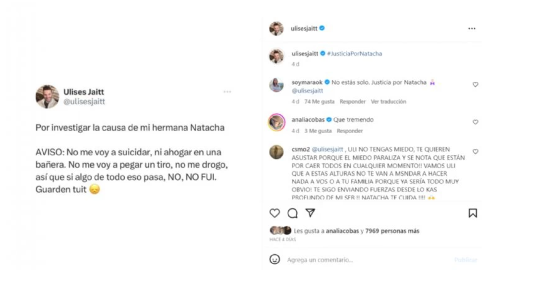 Ulises Jaitt denunció amenazas y apuntó contra el fiscal del caso de Natacha